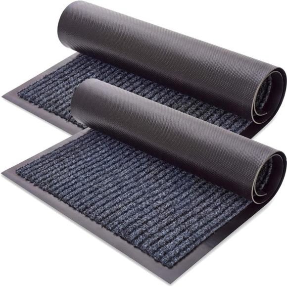 Front Door Mat Welcome Mats 2-Pack-Entryway Mats for Shoe Scraper,Inside Outside - Picture 1 of 6